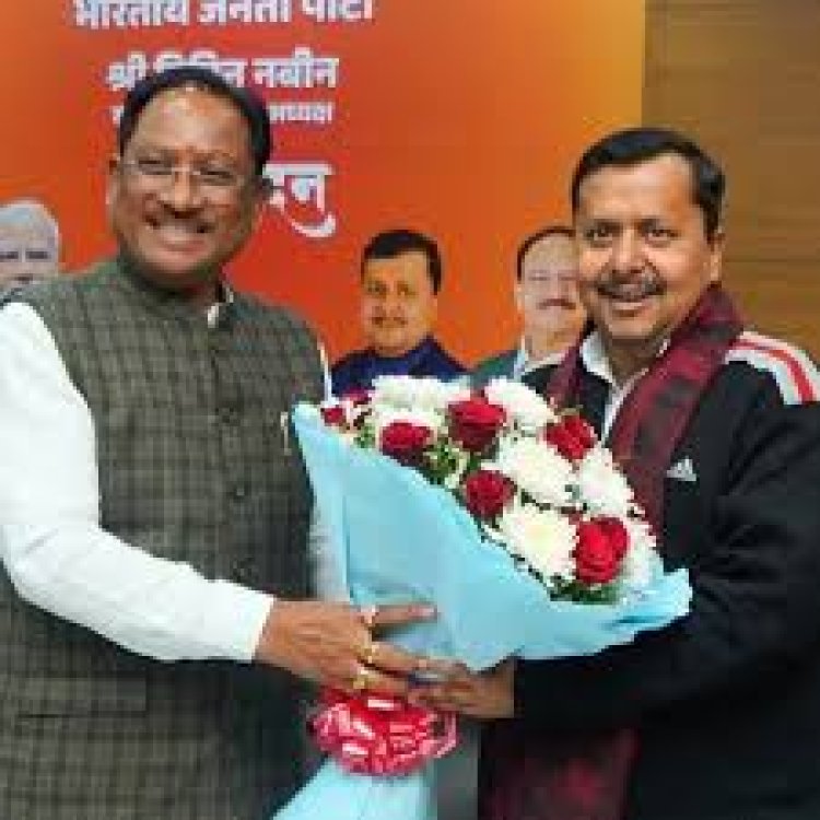 *मुख्यमंत्री श्री विष्णु देव साय ने दिल्ली में भाजपा के कार्यकारी राष्ट्रीय अध्यक्ष श्री नितिन नबीन से की सौजन्य भेंट*